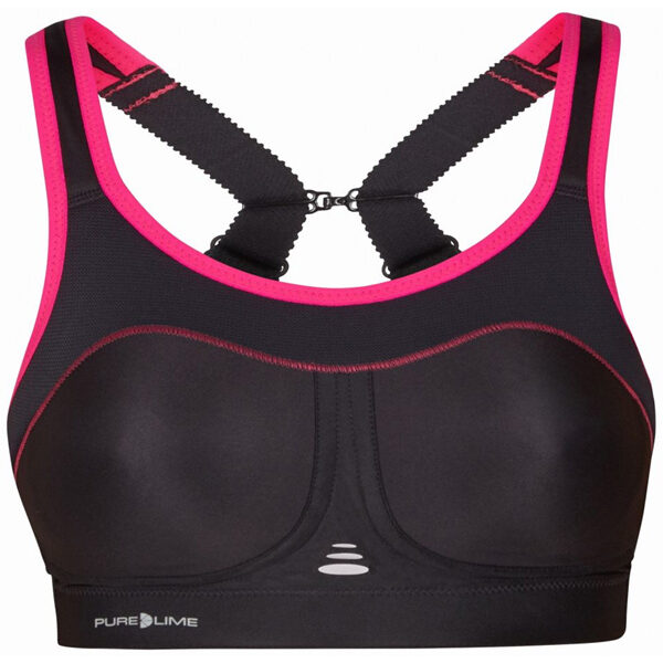 Compression bra sort/pink