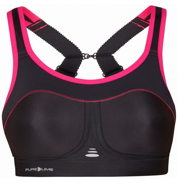 Compression bra sort/pink